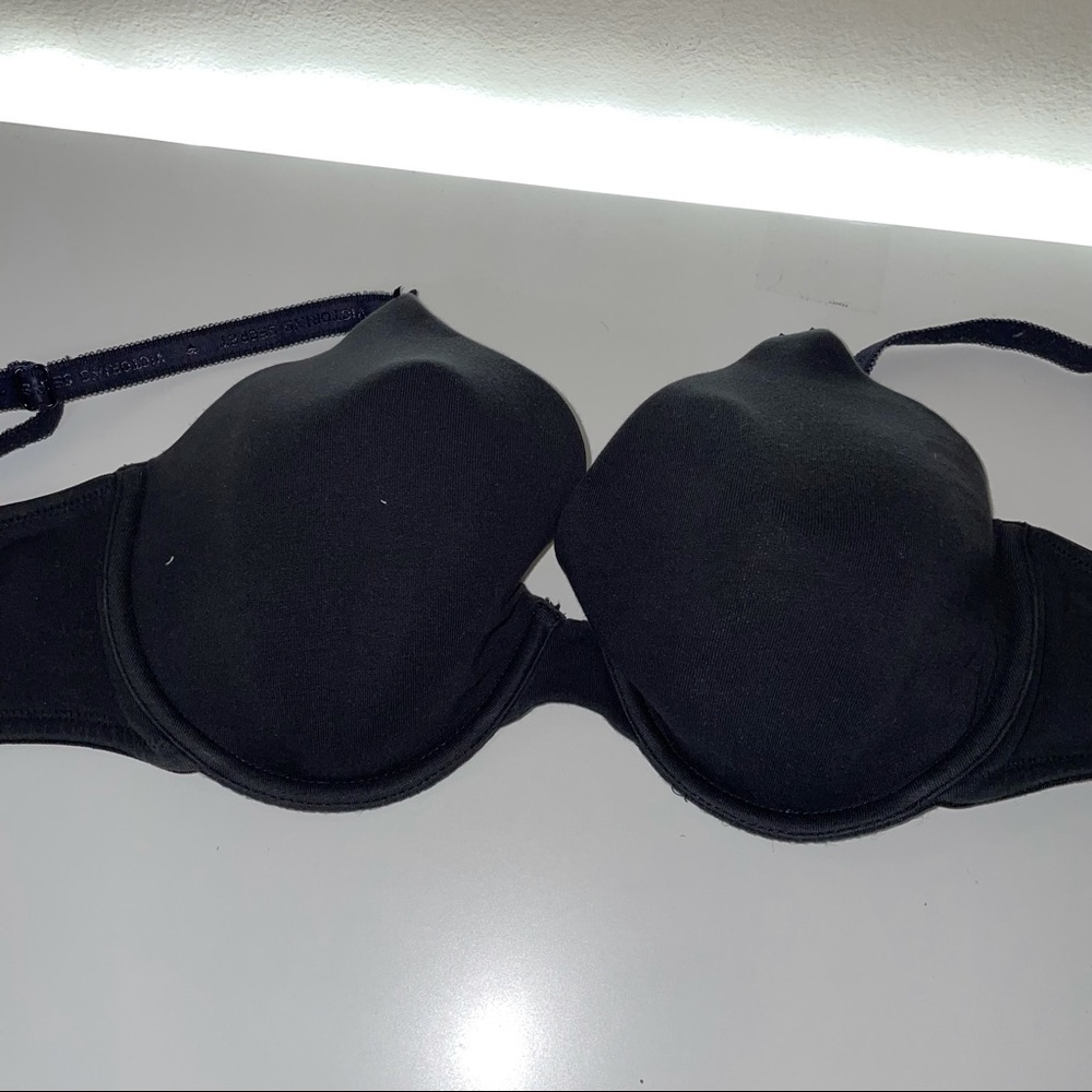 Victoria’s Secret Bra Lined Perfect Coverage Black Lightly Padded Underwire Bra